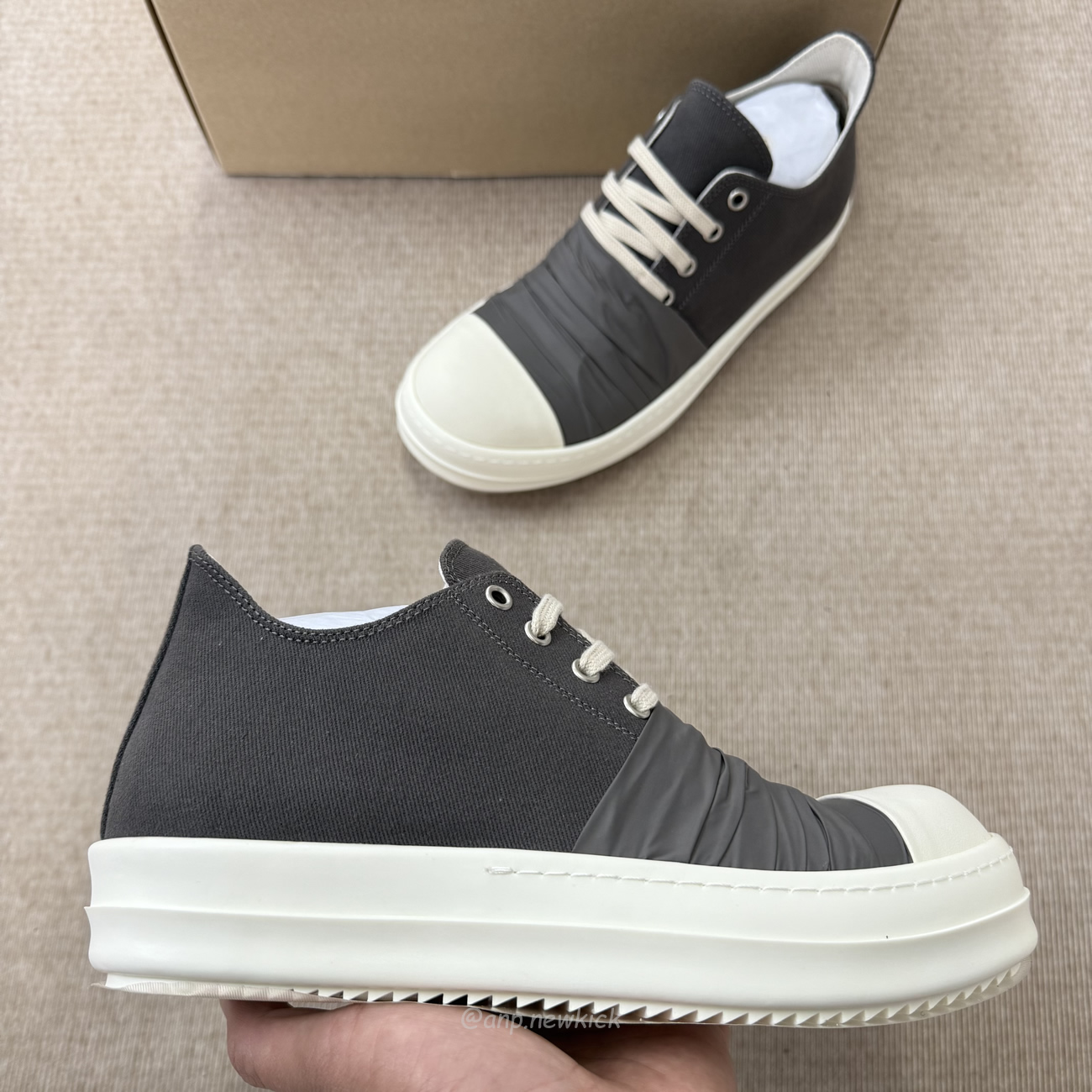 Rick Owens Drkshdw Hustler Low Dark Dust Denim Du01e3814 Donp 783411 (5) - www.newkick.vip